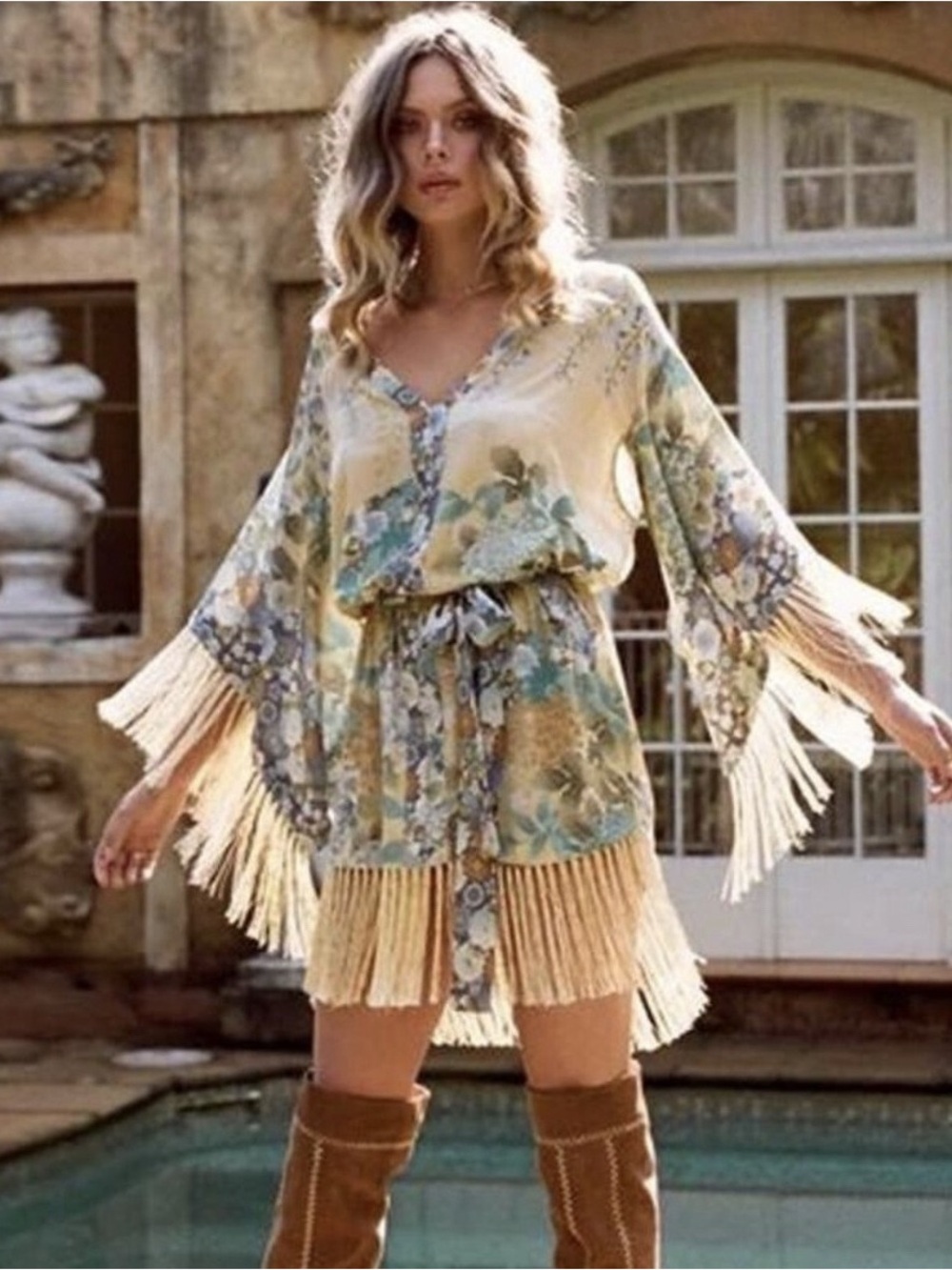 Spell & the gypsy collective Willow fringe tassel dress, bohemian floral